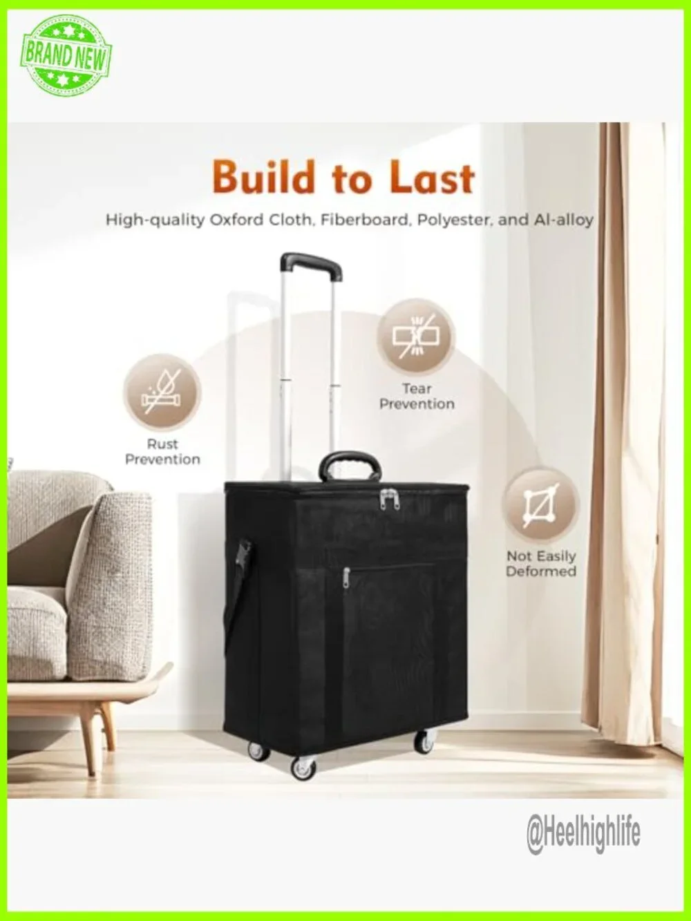 Large Capacity 180 Pair Eyeglass Storage Case with Wheels & Pull Rod